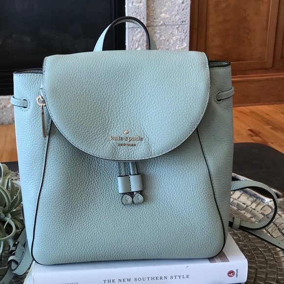 KATE SPADE MEDIUM FLAP PEBBLED LEATHER BACKPACK - Picture 4 of 15